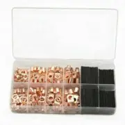 260x Car Copper Ring Bare Wire Cable Terminals Connectors+Heat Shrink Sleeving (for: MG)