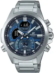 Casio Edifice ECB-30D-2AEF Blue Dial Grey Stainless Steel Mens Watch