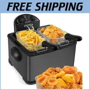 Versatile 1700W Stainless Steel Deep Fryer with Cool-Touch & Easy Clean Design