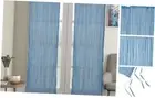 Valentine Sheer Crinkle Curtain Panel Set of 2, 100% Natural Washable Cotton