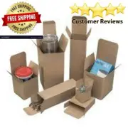 250+Pack+4" x 4" x 6"+Reverse+Tuck+Mailer+Cartons#Kraft#Folding#Chipboard#Box