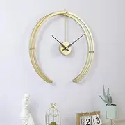 Outdoor Wall Clock Weatherproof, Iron Garden Wall Clocks Outdoor Semicircle Outside Clocks for Garden, Waterproof Nordic Creative Light Luxury, Suitable for Home Wall Decoration B