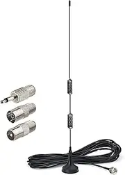 Bingfu DAB FM Antenna Magnetic Base FM Radio Antenna for Denon Pioneer Yamaha Marantz Sherwood Indoor Digital DAB Radio FM Radio Bluetooth Stereo Receiver AV Audio Vedio Home Theater Receiver