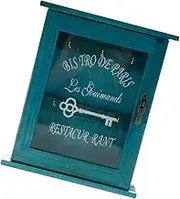 SEWACC Indoor Storage Box Wall Holder Key Storage Case Linen Key Hanger Rack Vintage Wall Decoration