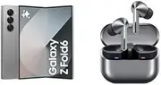 Galaxy Samsung Z Fold6 AI Smartphone, Silver Shadow, 512 GB + Galaxy Buds3 Pro Silver