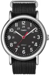 Timex Mens Easy Reader Weekender Indiglo Watch 38mm Water Resistant T2N647