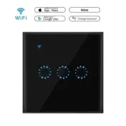 Smart Wall Light Switch 1-3 Gang Glass Panel Backlight Wifi Voice Touch On/Off