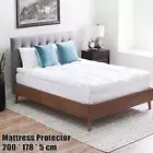 Fully Fitted Mattress Protector Waterproof Bed Soft Cover Mattress Topper Cover