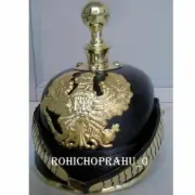 Pickelhaube Brass Leather German Prussian Helmet WWI Wearable Helmet Handmade