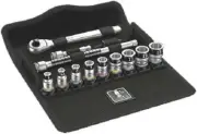 Wera SOCKET SET 003756 13Pcs 5-13mm Metric, 1/4" Hexagon & Square Drive