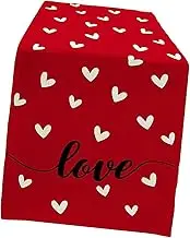 Valentine's Day Table Runner Seasonal Dining Table Decoration 72 Inch Washable Tablecloth for Cafe Christmas Farmhouse Indoor, Style E, as described