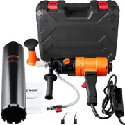 Diamond Core Drilling Machine, 4in Handheld Wet Concrete Core Drill Rig, 1100-2400RPM Two Speed & 1-1/4" Thread & 2 Bubble Levels, 3-4in Drilling Diameter for Concrete Brick Block Stone,