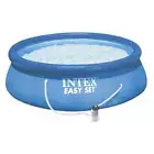 Intex Deep Inflatable Pool 13' x 32" Plastic Outdoor Round Blue W/ Filter Unit
