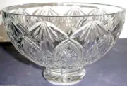 Waterford Crystal Ashbury 8" Footed Bowl Ireland Fan Crisscross Cuts 136769 New