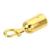 1.2" Stanchion Rope End Stopper, Cord End Caps Barrier Rope End Cap, Golden