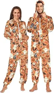 [Joisal] Halloween Comfortable and Warm Onesie Costume Adult, Cosplay Costumes One Piece Pajamas