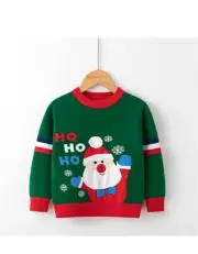 Children's Christmas Cartoon Sweater Boys Girls Pullover Sweater Cardigan Tops