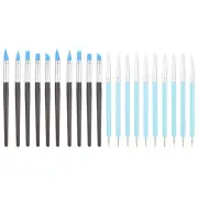 20 Pcs Silicone Clay Sculpting Tool, Brown/Blue (5mm/8mm)