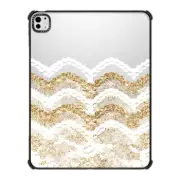 iPad Pro 13-inch (M4) iPad Impact Case White and Gold Lace Layers
