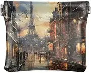 [YXYZRMY] PU Leather Squeeze Coin Purse Eiffel Tower Street View, Coin Pouch Change Holder for Women Men, Mini Portable Cosmetic Bags for Women, Multi-colored, one size, Multi-style, Multi-colored, one