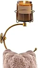 Towel Ring With Candle Holder, Vintage Wall Towel Holder With Candle Stand, Rustic Elegant Decorative Creative Rack, 8.48cm, Easy To Use, Portable For Hotel Home Kitchen Bath