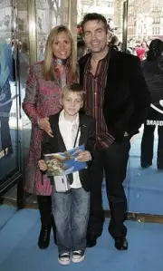 Bradley Walsh his wife Donna Walsh their son arrive UK Premiere of- Old Photo