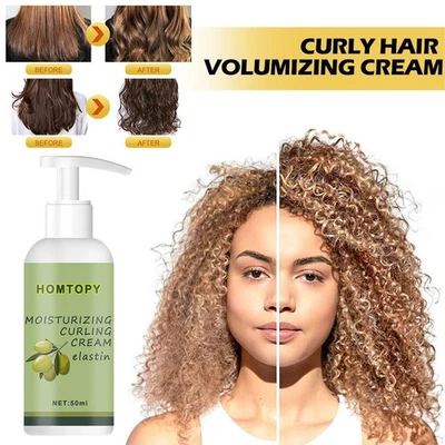 Hair Volumizing Cream, Curly Hair Elastin Curl Defining Styling 7W3Q A4D3 FAST