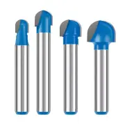 4pcs 1/4 Inch Shank Round Nose Router Bit Core Router Bit Set Replacement