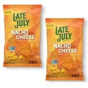 Late July NACHO CHEESE Tortilla Chips 7.8Oz. 2 Bags