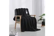 Dreamaker Teddy Fleece Heated Throw Charcoal 130x160cm