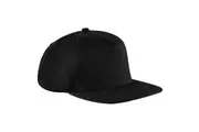 Beechfield Unisex Original Flat Peak Snapback Cap (Black/Black) (One Size)