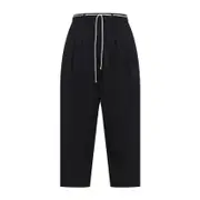 [Mordecai] Mordecai-Black Drawstring Linen Pants-Uomo L STAND