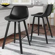2x ALFORDSON Bar Stools Noah Dining Chair All Black
