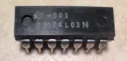 National DM74L03N Quad 2 Input NAND Gate (Open Collector) - NOS
