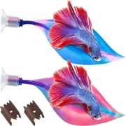 2 Pieces Silicone Betta Bed Leaf Hammock for Betta Fish, Betta Fish Bed, Practic