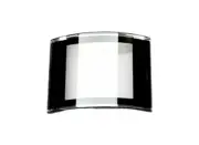 Sapphire Crystal Rado Sharp Edges Black Trim w/Silver lines(30.0×23.4)mm