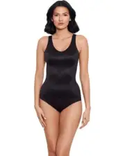 Miraclesuit Shapewear Women's XL Black Extra Firm Control Back Sculpting APP2950