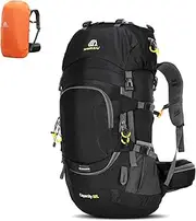 Eacam 60L Waterproof Hiking and Camping Backpack - Durable, Lightweight Large Hiking Backpack with Rain Cover, Multi Compartments, and Adjustable Straps