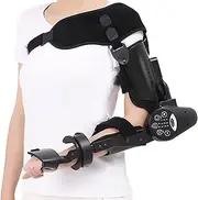 Brace Electric Elbow Joint Rehabilitation Device for Stroke Hemiplegia Patients Hinged Elbow Brace Arm Exerciser(Left)