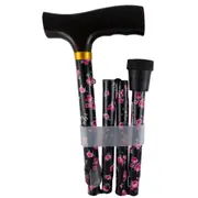 Surgical Basics Walking Stick Foldable Adjustable Rose 83-95cm