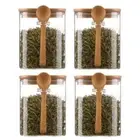 4PCS Candy Jars with Lids Clear Spice Jars, Small Food Storage Containers U7B9