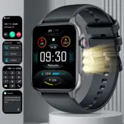 LED Flashlight 1.96 Screen Smart Watch Men Women 100+ Sport Modes Activity Monit