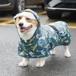 寵物狗雨衣/寵物衣服/寵物外出用品 寵它可愛恐龍狗狗衣服柯基泰迪金毛嚴選寵物雨衣雨披亞馬遜戶外