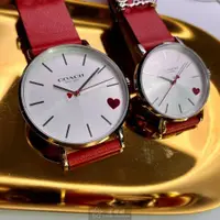 在飛比找ETMall東森購物網優惠-COACH手錶, 男女通用錶 36mm 銀圓形精鋼錶殼 白色
