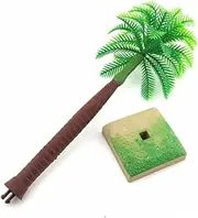 Realistic Plastic Coconut Palm Trees 12 Pcs Miniature Palm Plant for Micro Garden Decor
