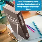 4/6pcs Acrylic Clear Bookends Heavy Duty Book End Non-Skid Book Holder Stopper