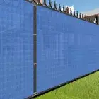 Blue 13FT Privacy Fence Screen Windscreen Mesh Shade Net Cover Garden Balcony