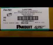 NEW PANDUIT Category 6 Cat6 Blue Jacks BOX OF 50-NOT CHINESE KNOCK OFFS!