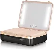 Beautifect Box, Matte Black, Large Makeup Bag with LED Light Mirror