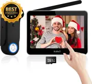 Wireless Video Door Phone 7" Monitor 1080P Intercom Night Vision Unlock